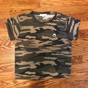 LA Hearts camo panda crop top NWOT